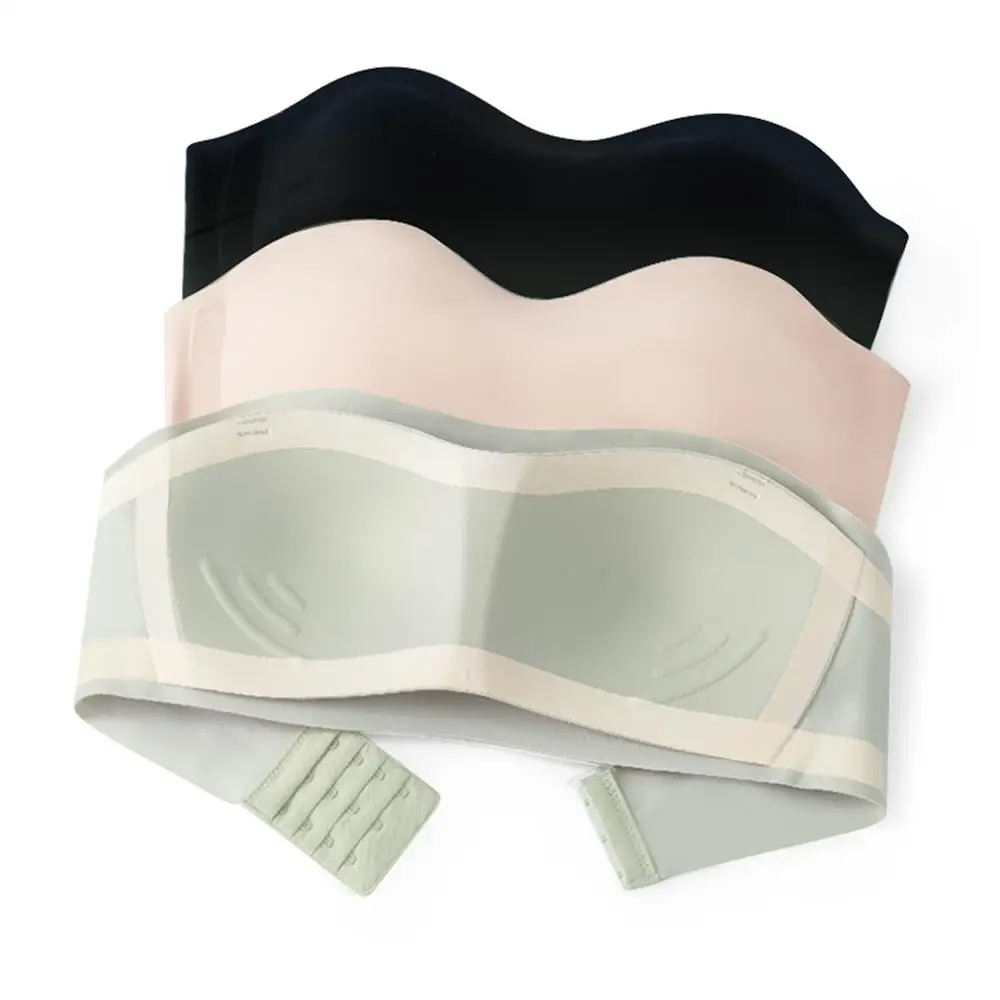 Sujetador Sexy sin tirantes para mujer, sujetadores push-up inalámbricos, Bralette Invisible sin costuras a prueba de deslizamiento efectivo sin correas, lencería