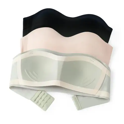 Sujetador Sexy sin tirantes para mujer, sujetadores push-up inalámbricos, Bralette Invisible sin costuras a prueba de deslizamiento efectivo sin correas, lencería