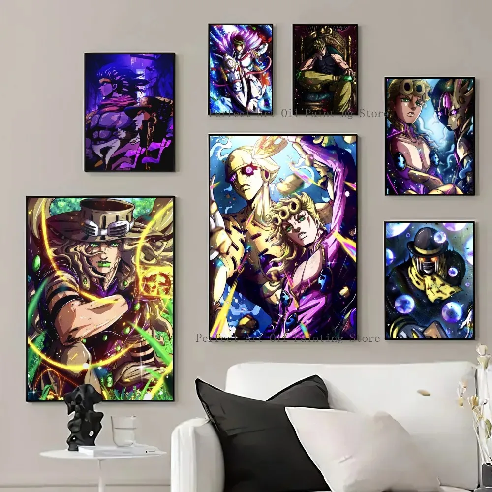 1PC Anime JoJo Bizarre Adventure Poster Paper Print Home Living Room Bedroom Entrance Bar Restaurant Cafe Art Painting