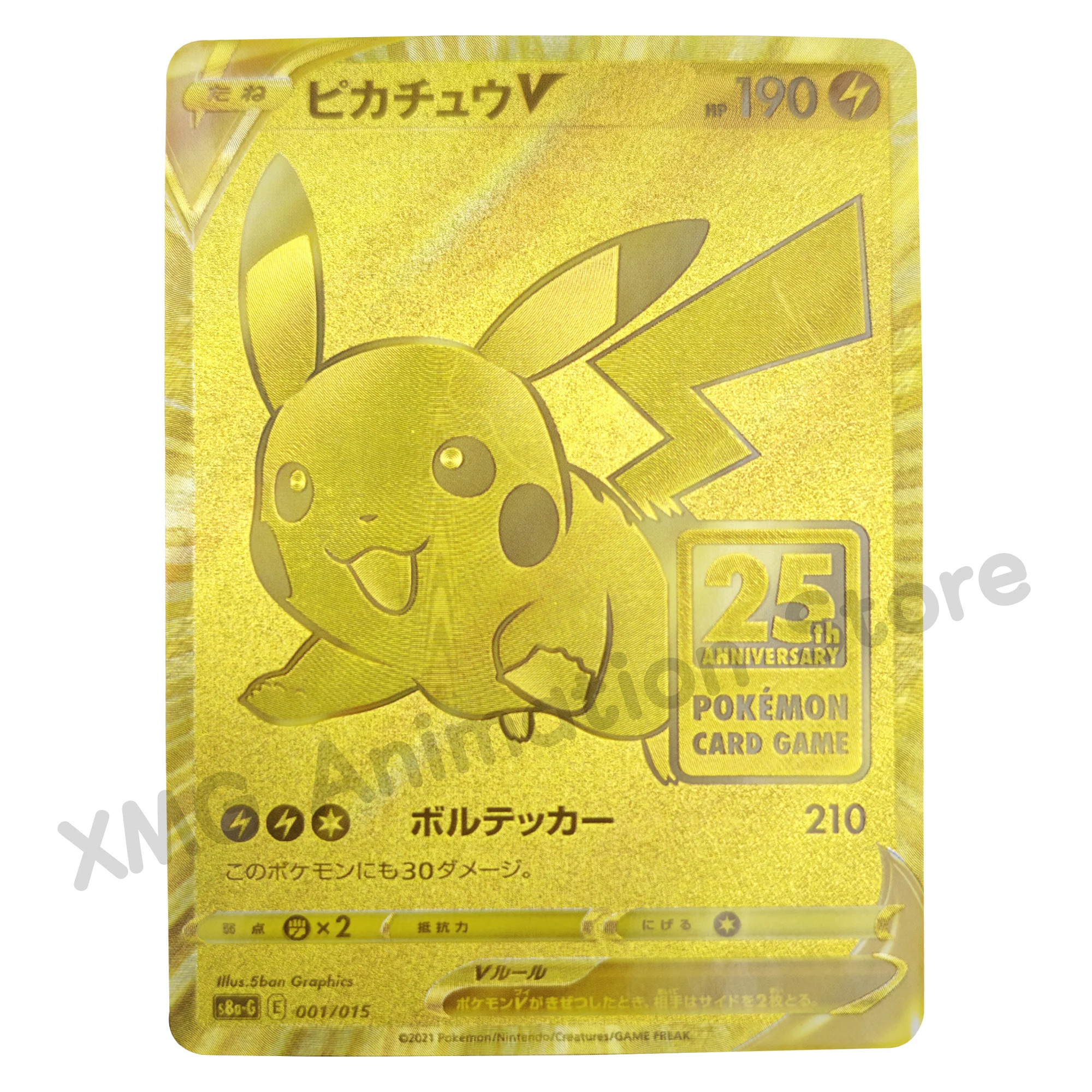 

DIY Pokemon Pikachu 25th Anniversary Limited Collection Card Anime Self Made PTCG TCG Game Collection Card Toy Gift