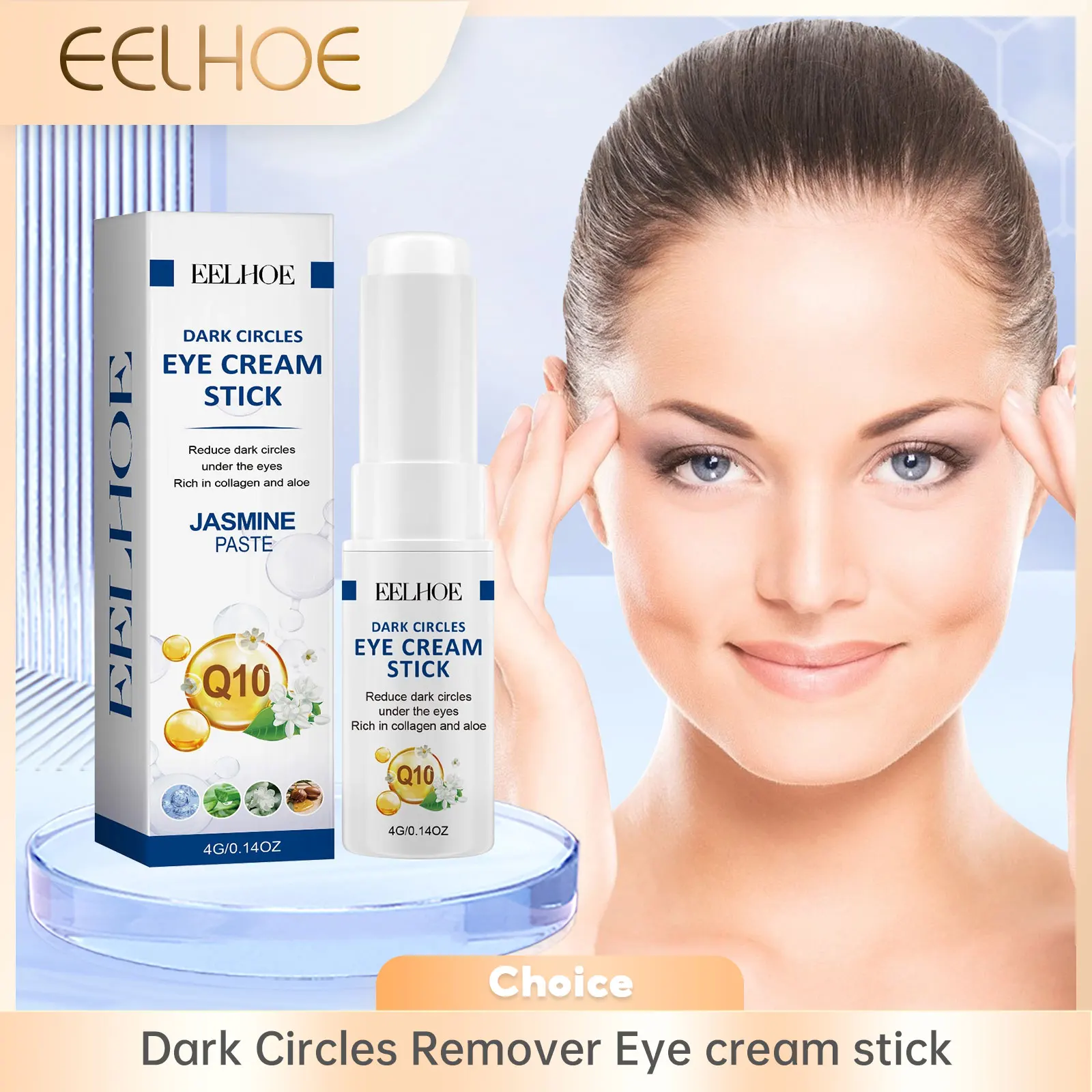 EELHOE Collagen Eye Cream Dark Circles Reduce Wrinkles Remove Eye Bags Anti Puffiness Firm Eye Tightener Lift Skin Care Products