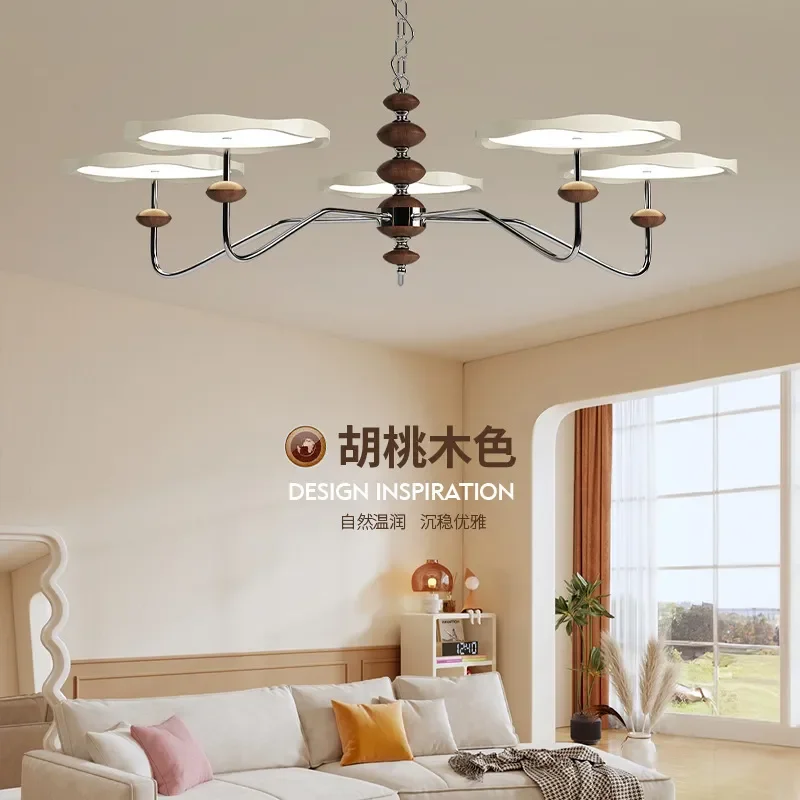 for French Medieval Star Track Flying Saucer Chandelier High End Atmospheric Eye Protection Main Light for Living Room Hall