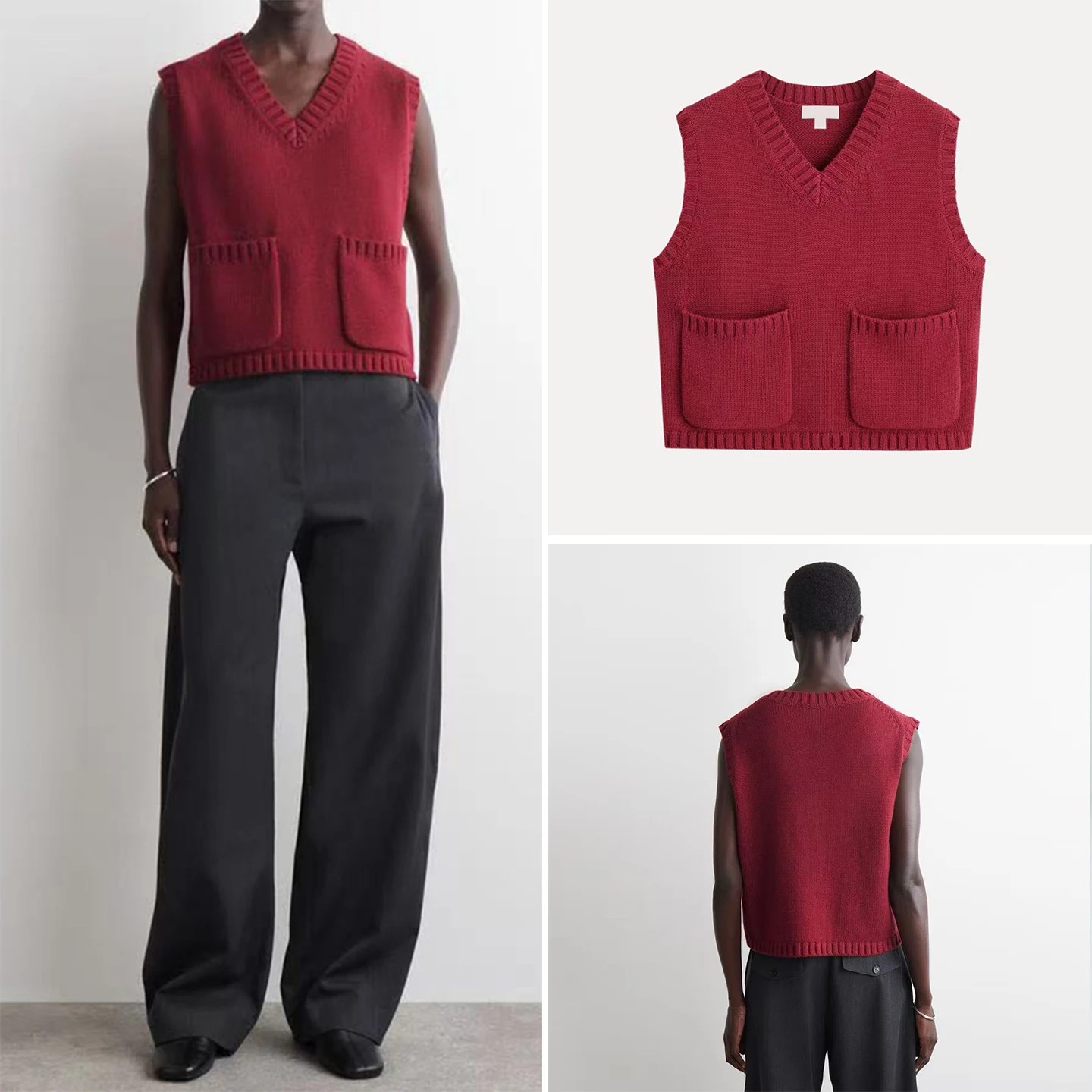 سترة Faionable V-ne 2025 ملابس نسائية شتوية جديدة متعددة الاستخدامات ملابس يومية بطول ort مواد أخرى 00% ماركة Z