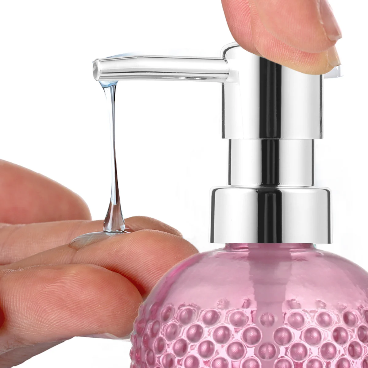 

3Pcs Glass Press Pump Bottle Durable for Shampoo Shower Gel Lotion Hand Soap Body Wash Empty Shampoo Glass Bottle