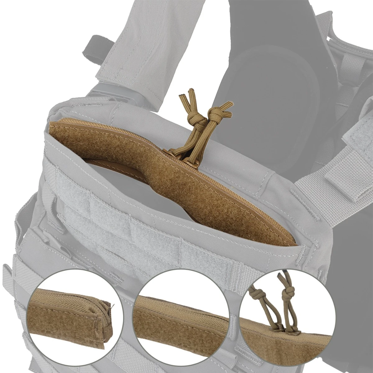 Tactical Zipper Admin Pocket Insert Hook And Loop Attachment Zip Closure For Standard MBAV Crye AVS Plate Carrier Hunting Vest