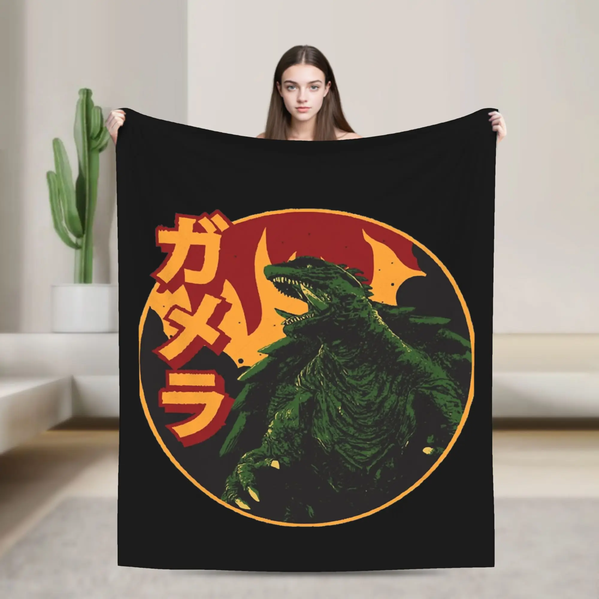 Mantas de Peluche Gigantes de Gamera, Manta Personalizada con Diseño de Godzilla para el Hogar, Hotel, Sofá, 200x150cm