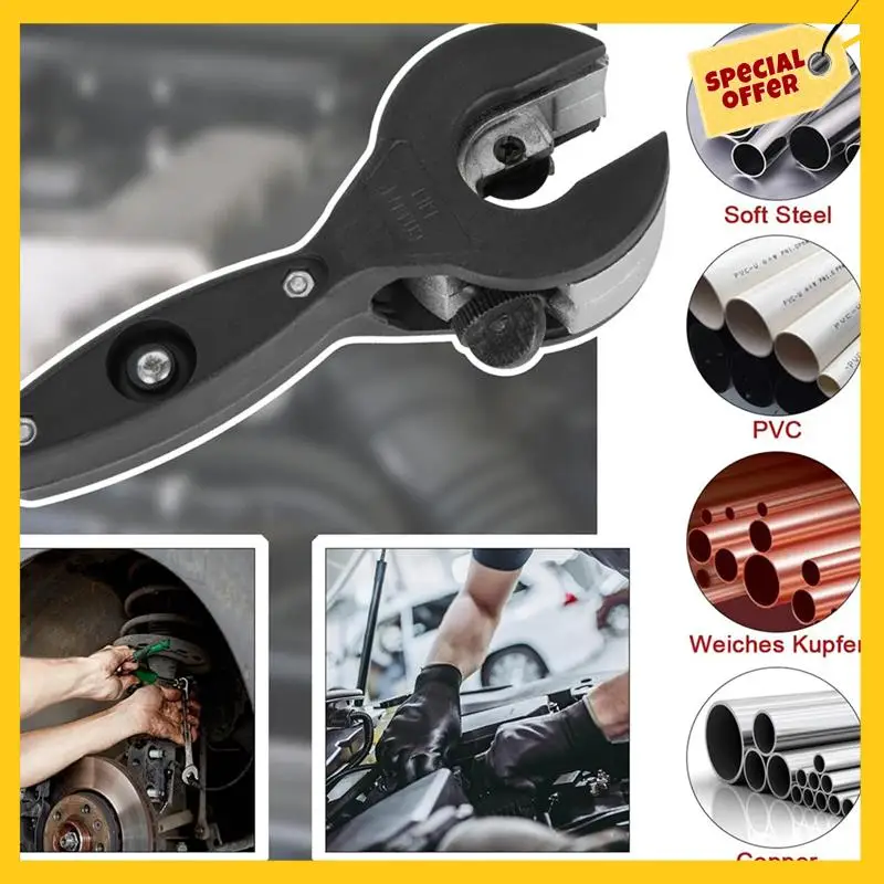 

ABCY-Ratcheting Tubing Cutter, 2 In 1 Close Quarters Tube Compact Cutter, Ratcheting PVC Cutter, Tubing Cutter 1/4In To 7/8In