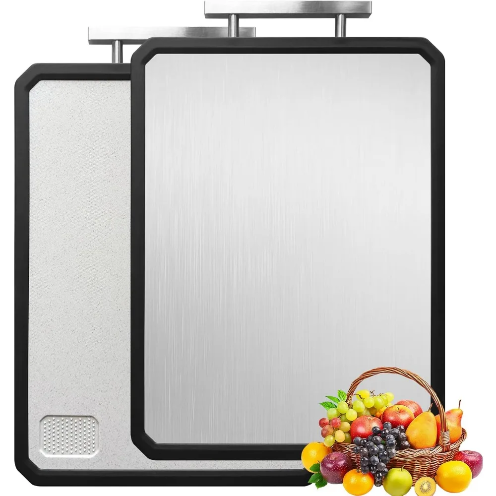 

Разделочная доска Разделочные доски из нержавеющей стали для кухни Утолщенная пшеничная солома ПП Можно мыть в посудомоечной машине Двусторонняя большая мясо Cuttin