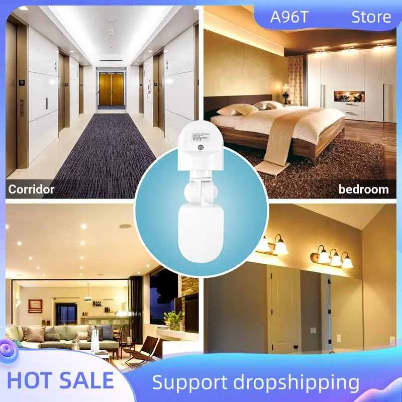 

A96T Инфракрасный датчик движения AC110V-240V Регулируемый сенсорный переключатель для PIR-датчиков движения тела для нескольких сценариев (белый)