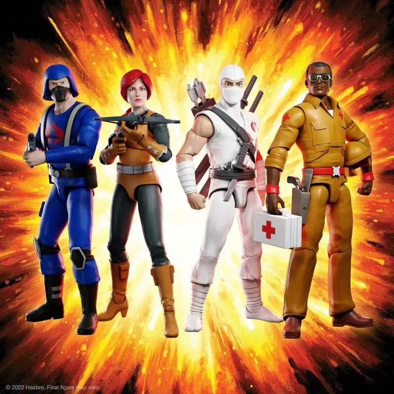 

Spot SUPER7 GIJOE Special Forces 3-Wave Red Headed Snake Soldier Classic White Ghost Doctor (Savior) Action Figure Model Toys