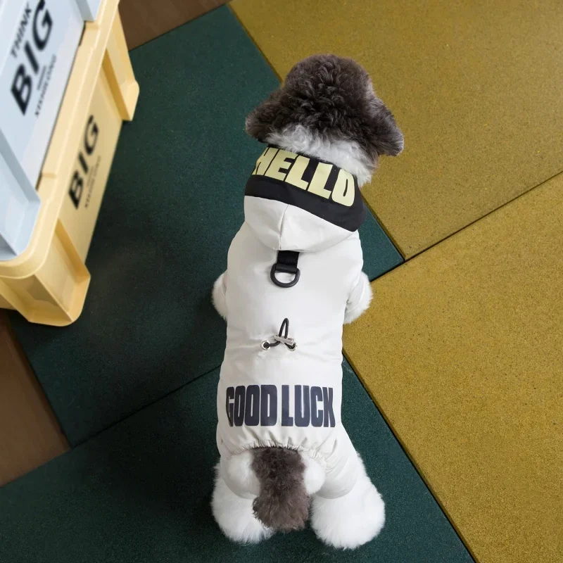 Hooded Winter Warm Thicken Pet Dog Jacket Dog Jumpsuit Clothes For Small Large Dogs Puppy Clothing Cat Coat Supplies Waterproof