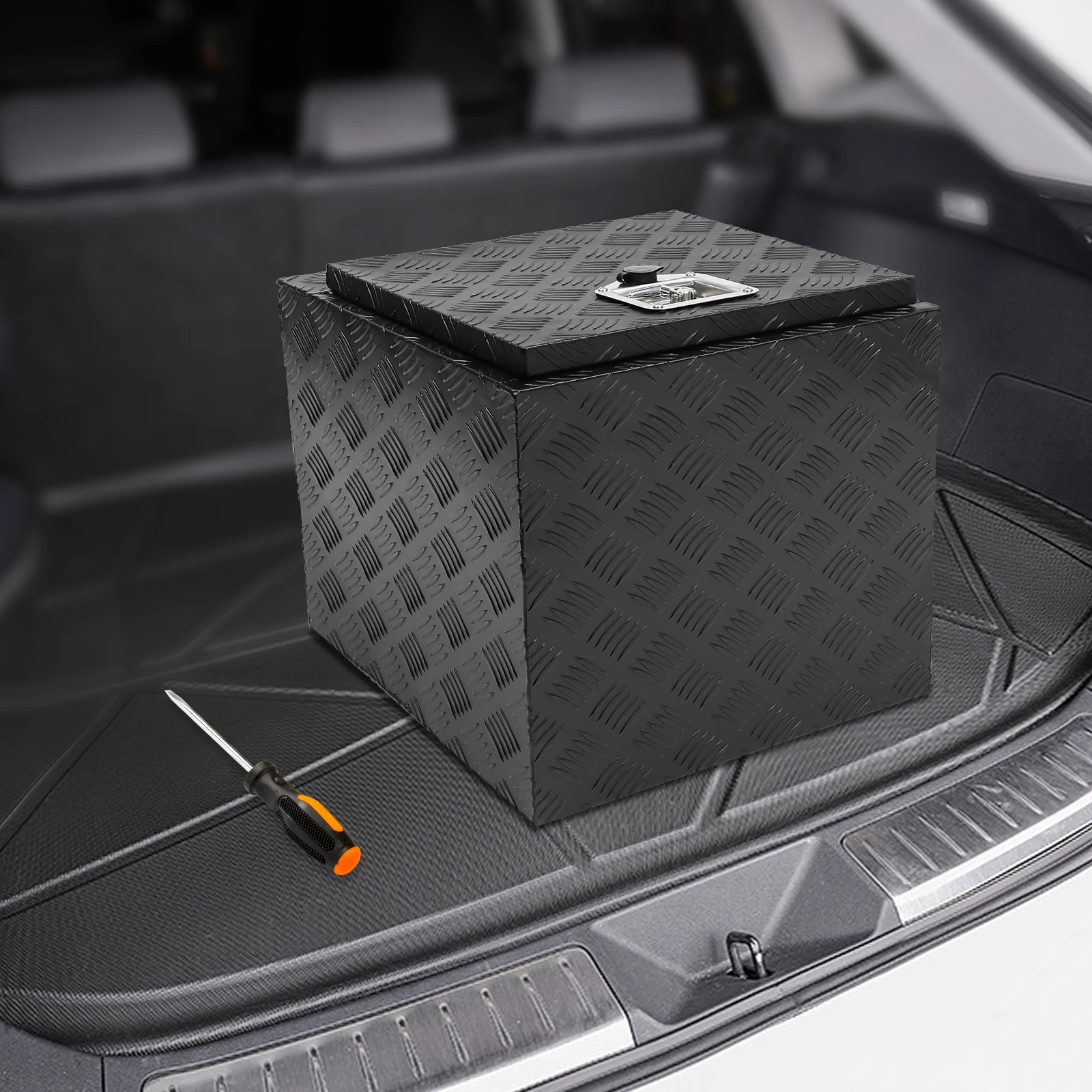 18"X17" X18 "Heavy-Duty Aluminum Tool Truck Bottom Box, Truck Trailer Storage And Locking-