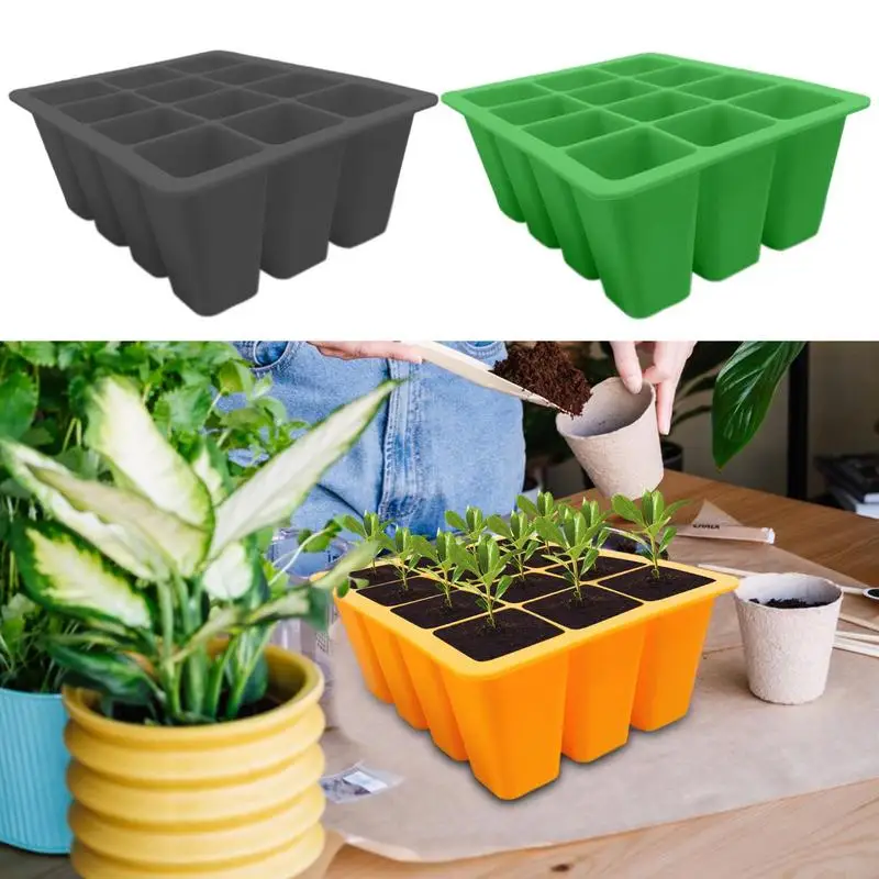 Seed Starter Tray 12 Cells Mini Greenhouse Germination Trays For Flower Growth And Reproduction Home Garden Accessories