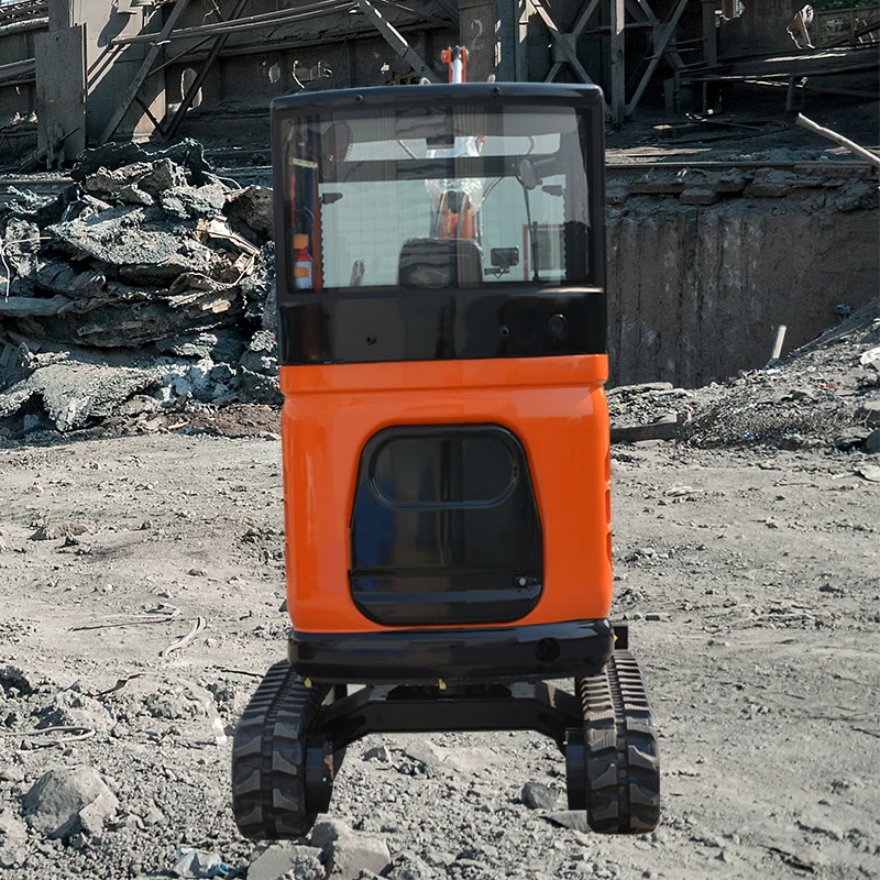

Customized multifunctional small excavator with rubber tracks and adjustable boom, suitable for garden trenching, orchard mainte
