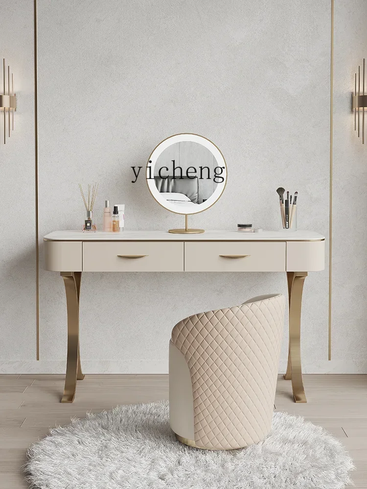 

2Stone Plate Dresser Modern Minimalist Bedroom Small Dresser Creative High Sense Makeup Table