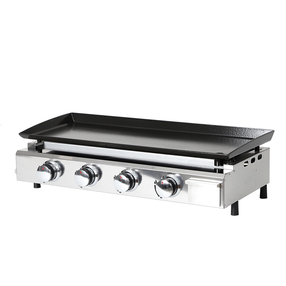 Hotel Restaurant Kitchen Equipment Stainless Steel Mini Griddle Table Top Gas Flat Plate Griddle