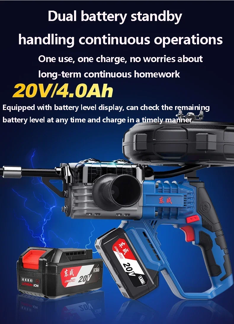 التلقائي مجتذب كهربائي من خلال الجدار فرش كهربائي التوتير آلة قابلة للشحن آلة خيوط الجدار للأسلاك #6