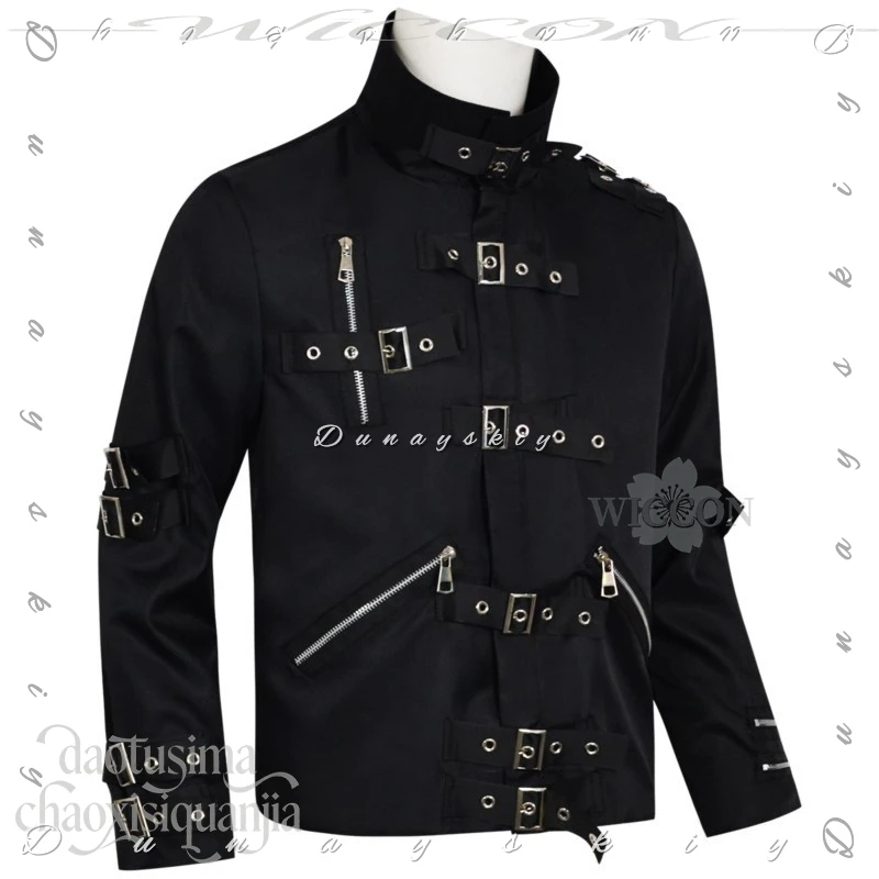 Michael Jackson Cosplay Music Bad Costume Stage Punk Jacket Heavy Metal Performance Outfit MJ Abstract Joint Moving Prop Gifts - view 3