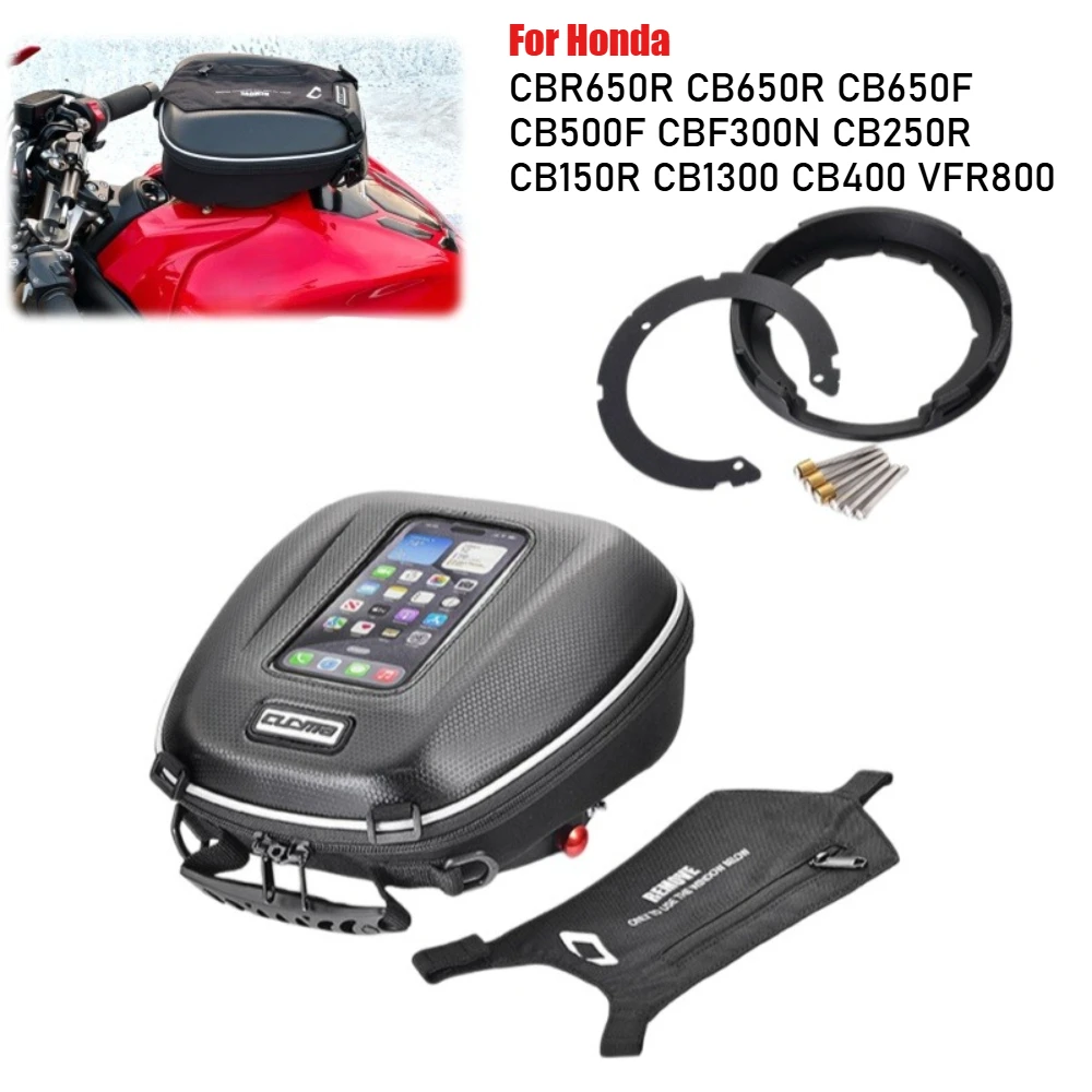 For Honda CB1100 CBR650R CB650R CB650F CB500F CBF300N CB250R CB750 Hornet CB1300 Super Four Fuel Tank Bag Quick Lock Luggage