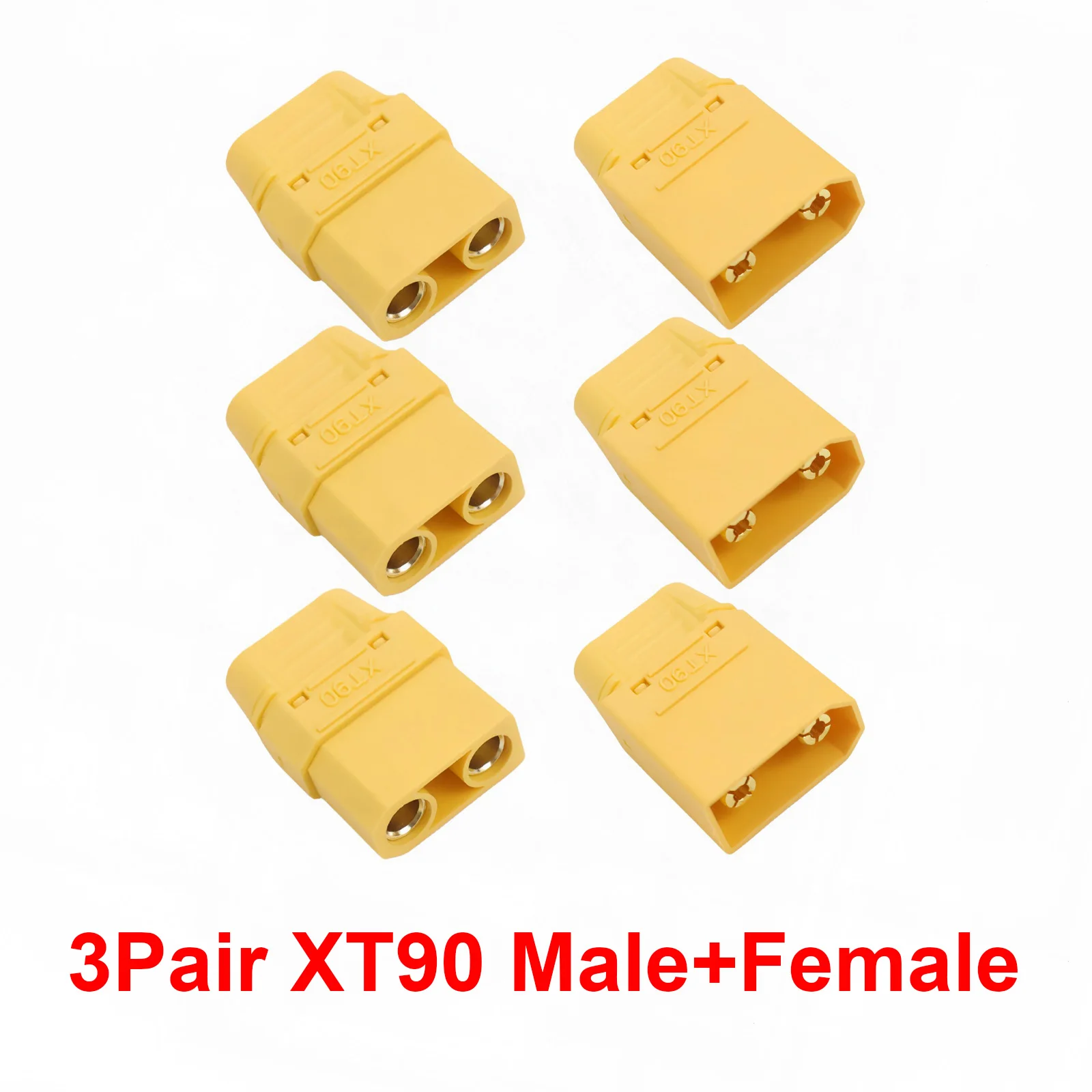 XT90-Stecker Männlich-Weiblich-Verbinder Kupfer-Kugelstecker Schweißklemmen Stromstecker für RC Lipo Akku Ladeadapter