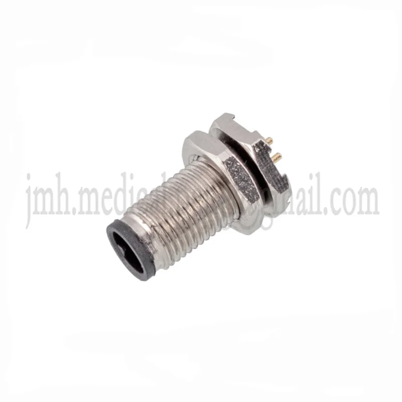 M5 Connector 3Pin 4Pin PCB Board Flange Socket Board Front Board Back Pin Type Hole Type Solder Plate Mounting Waterproof Socket