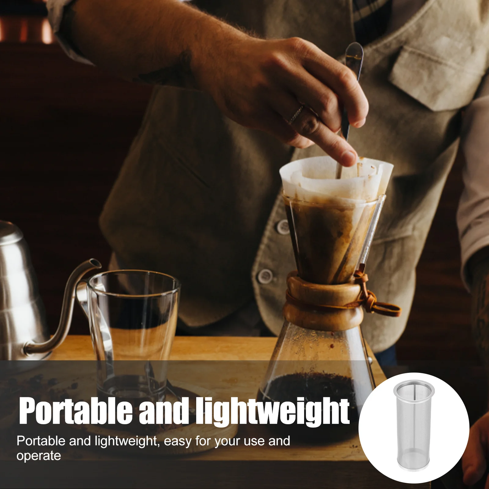 

Coffee Filter Barrel Stainless Steel Reusable Wine Tea Beer Brewing Multi-Function Filter For Cold Brew Jar Bar Tools