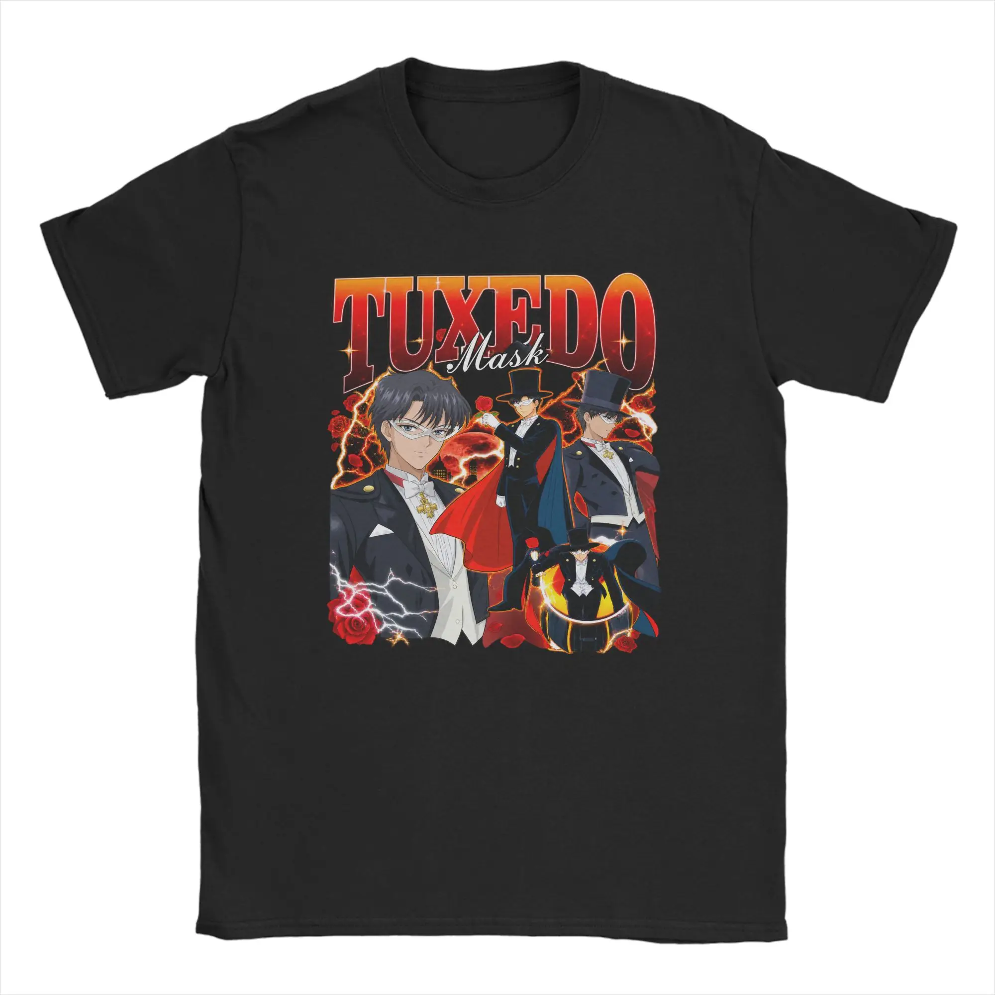 Casual T Shirt Summer Sailors Moons Anime Mamoru Chiba Hip Hop T-Shirts  100% Cotton Tshirt for Man Short Sleeve Clothes