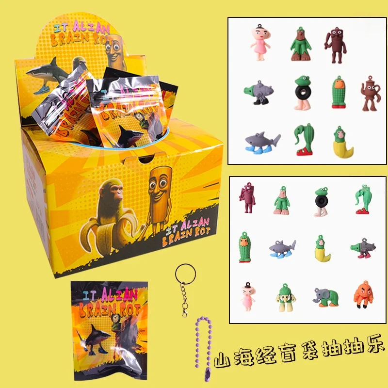 Italiaanse Brainrot Blind box Speelgoed Tung Tung Sahur Blind tas Tralalero Tralala Bombardino Shimpanzini Bananini Figuur kid Speelgoed Gift