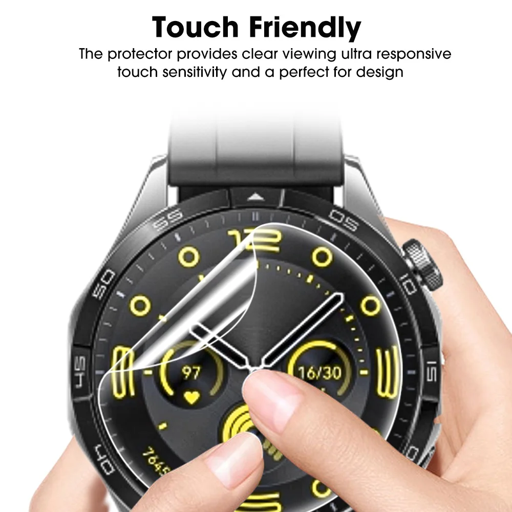 Soft TPU Hydrogel Films For Huawei Watch 5/4/GT4 41/42/46MM Smartwatch Clear Screen Protector Accessories Shatterproof Not Glass image 3