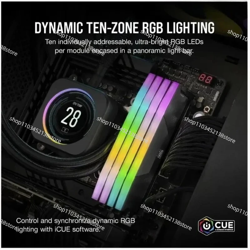 16GB DDR5 RGB Desktop RAM 5600MT/s C36 DRAM Memory Kit High Speed Gaming PC Memory Upgrade