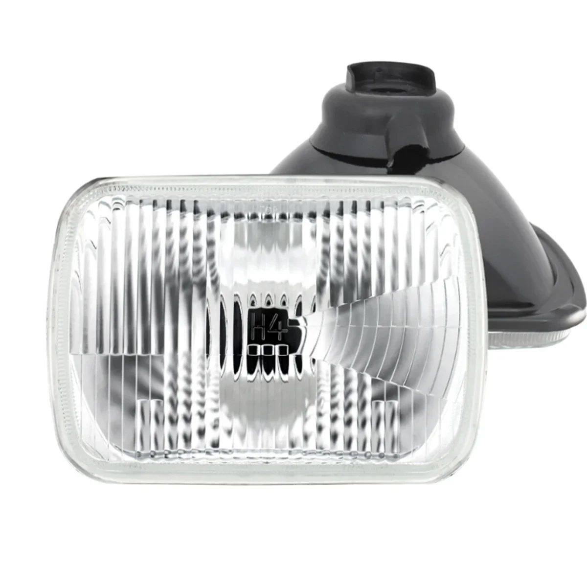 

1 Pair 5x7 Inch H4 Headlight Kit (Glass+Metal) for Nissan Navara & Toyota RHD