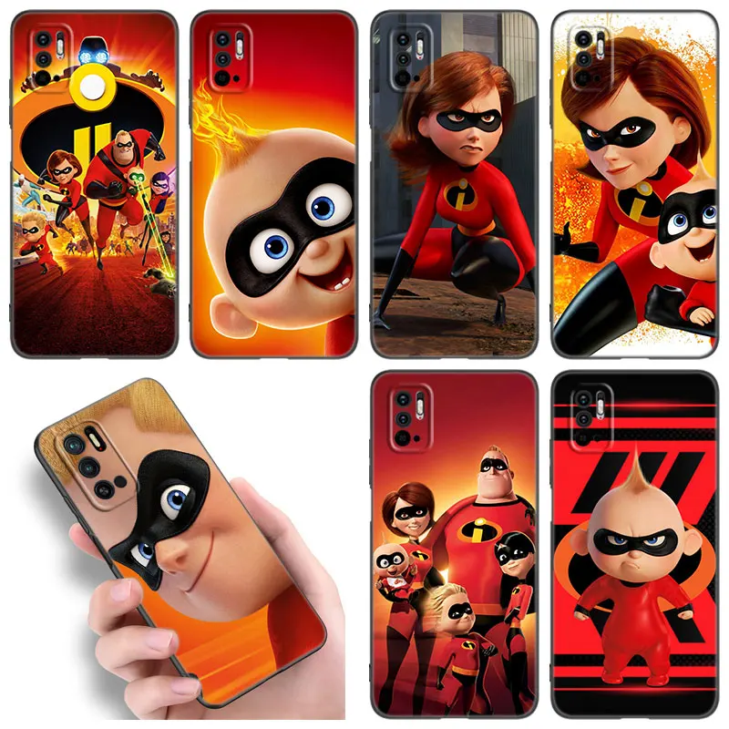 The Incredibles Phone Case For Xiaomi Redmi Note 10 11 11S 12 4G 8 9 11E 11T Pro Plus 10T 5G 8T 9S 10S 12S Black Silicone Cover