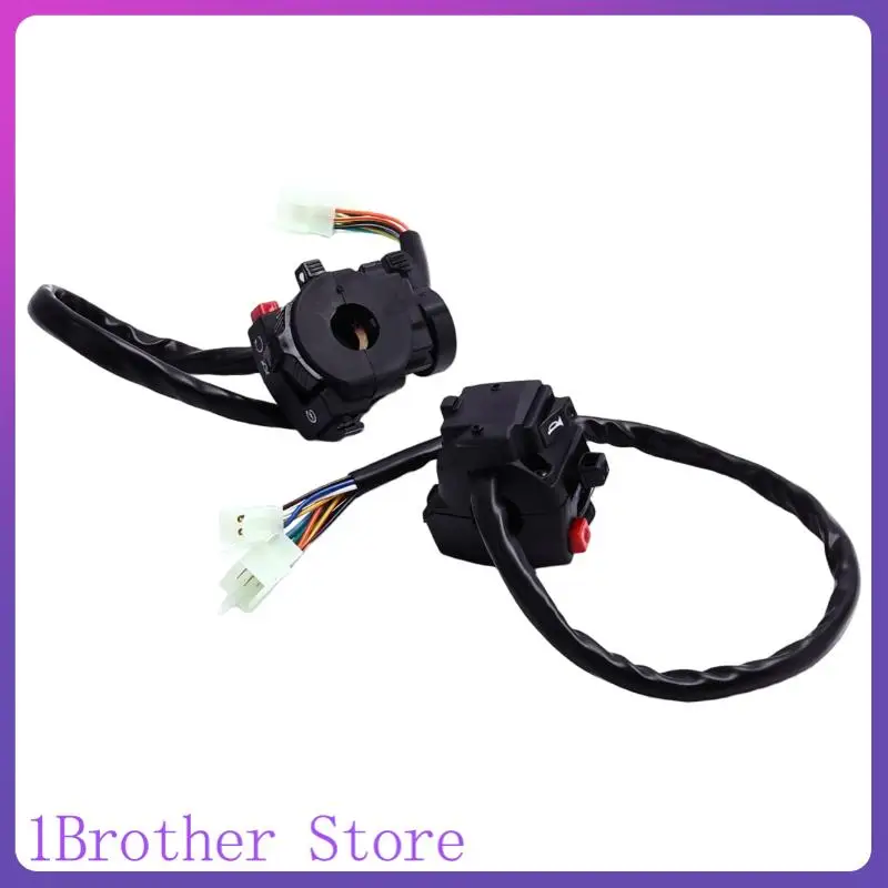 Universal five in one motorcycle handle switch, left multifunctional control switch, with headlight flash and emergency stop but