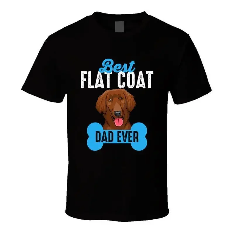 Flat Coated Retriever Best Dad Ever Father's Day T Shirt