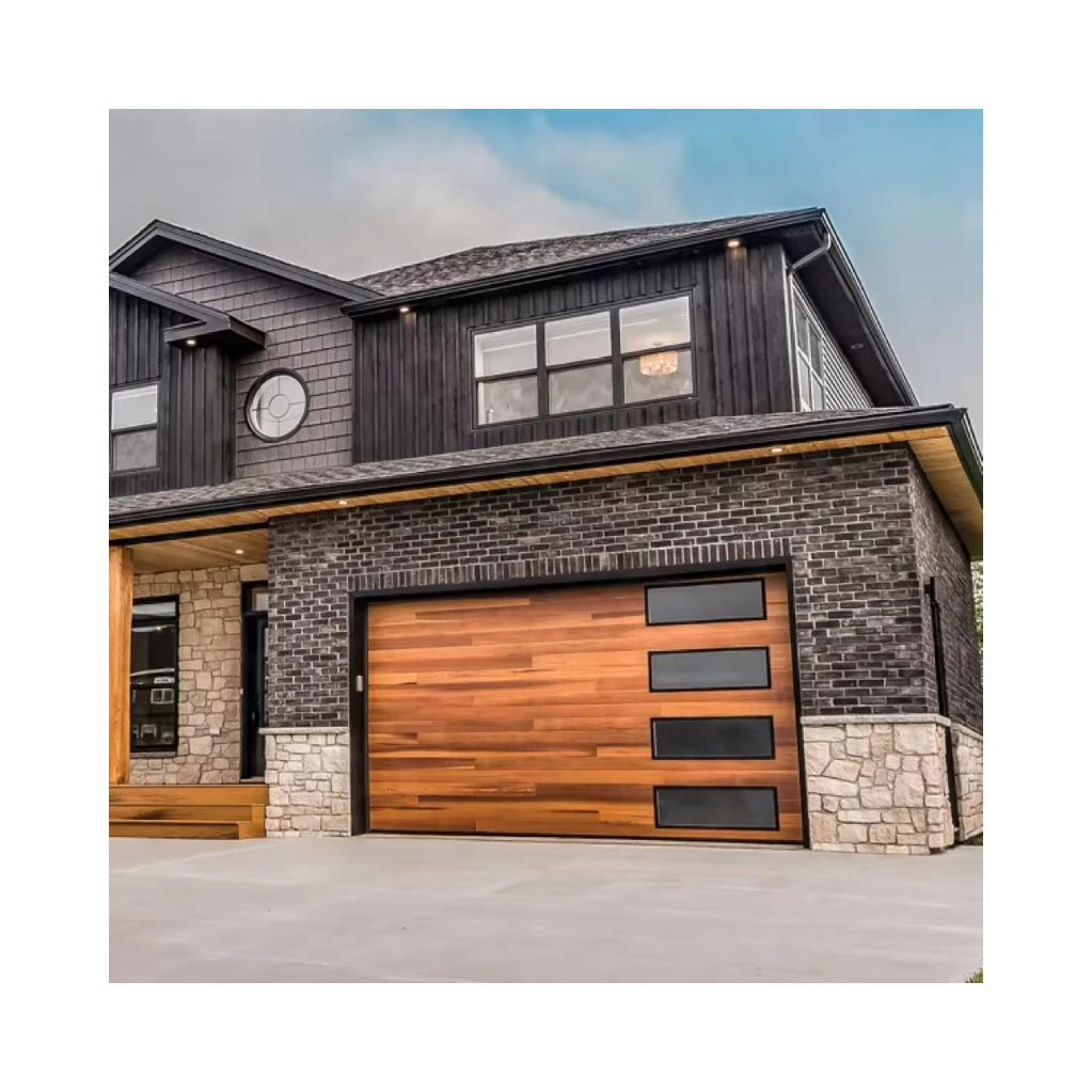 Pintu garasi aluminium tanpa bingkai untuk vila dan kantor dengan insulasi termal kaca cermin tempered kelas komersial