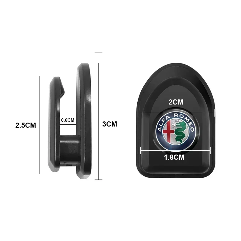 Car Hook Sricker Hanging Portable Hanger for Alfa Romeo Badge Mito Giulia GT 156 159 147 155 Giulietta Stelvio Brera 166 147GT