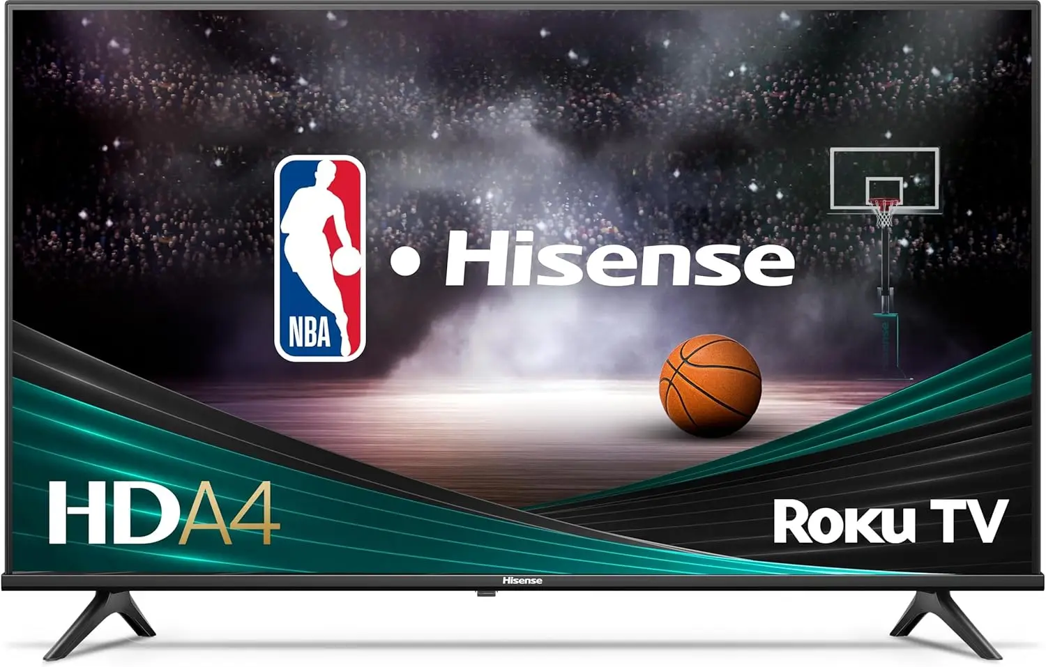 Hisense 32-Inch Class A4 Series HD 720p Smart Roku TV with Alexa (32A4HNR, 2024 Model) - Dolby Audio, Slim Bezel Design, Google