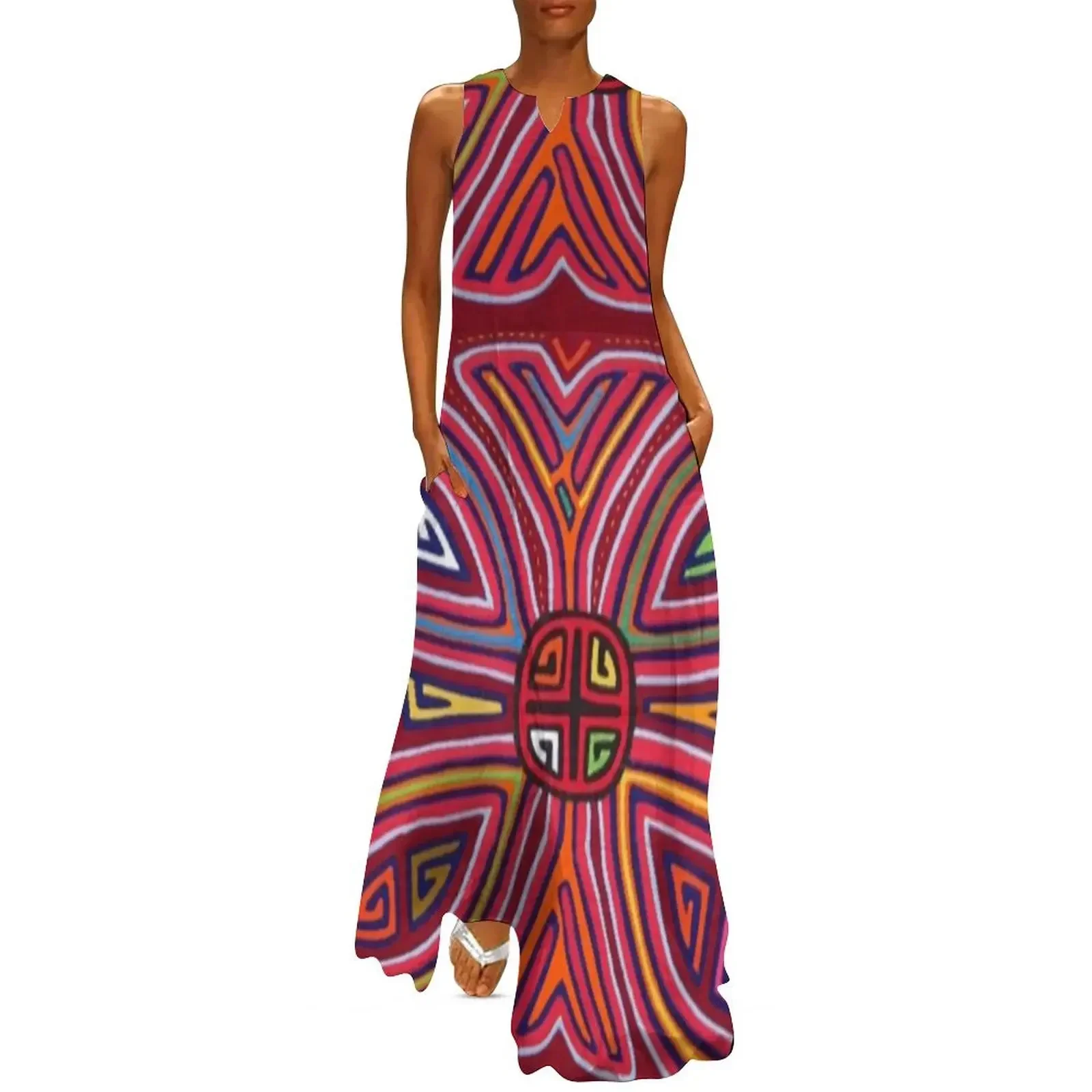 

Mola de Panama Long Dress dress for woman women's evening dresses 2025 women's elegant loose dresses evening dress woman