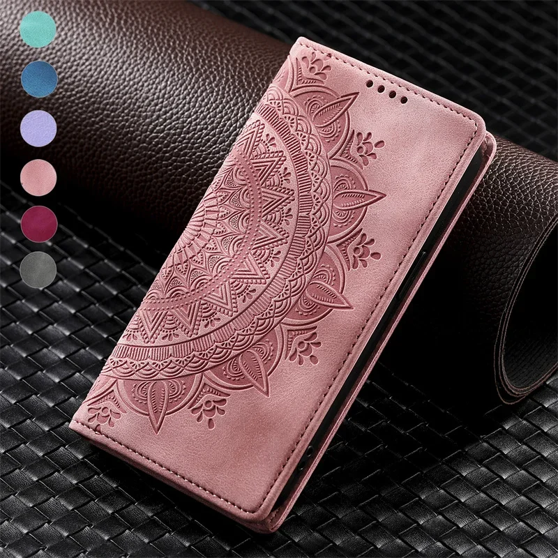 For Samsung Galaxy A16 5G SM-A166 Flip Case for Samsung Galaxy A16 SM-A165 Cover Magnetic Leather Totem Flower Phone Case Fundas