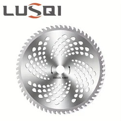 LUSQI 1pc 60 Teeth Brush Cutter Blade For Cutting Grass Lawn Trimmer Blade Round Alloy Brush Cutter Grass Trimmer Blade