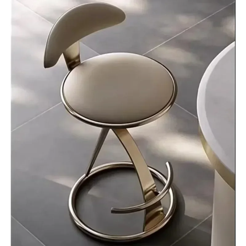 Aesthetic Lines High Terrace Chairs Coffee Shops Hotels Metal Fashionable And Exquisite Chairs Hot sales