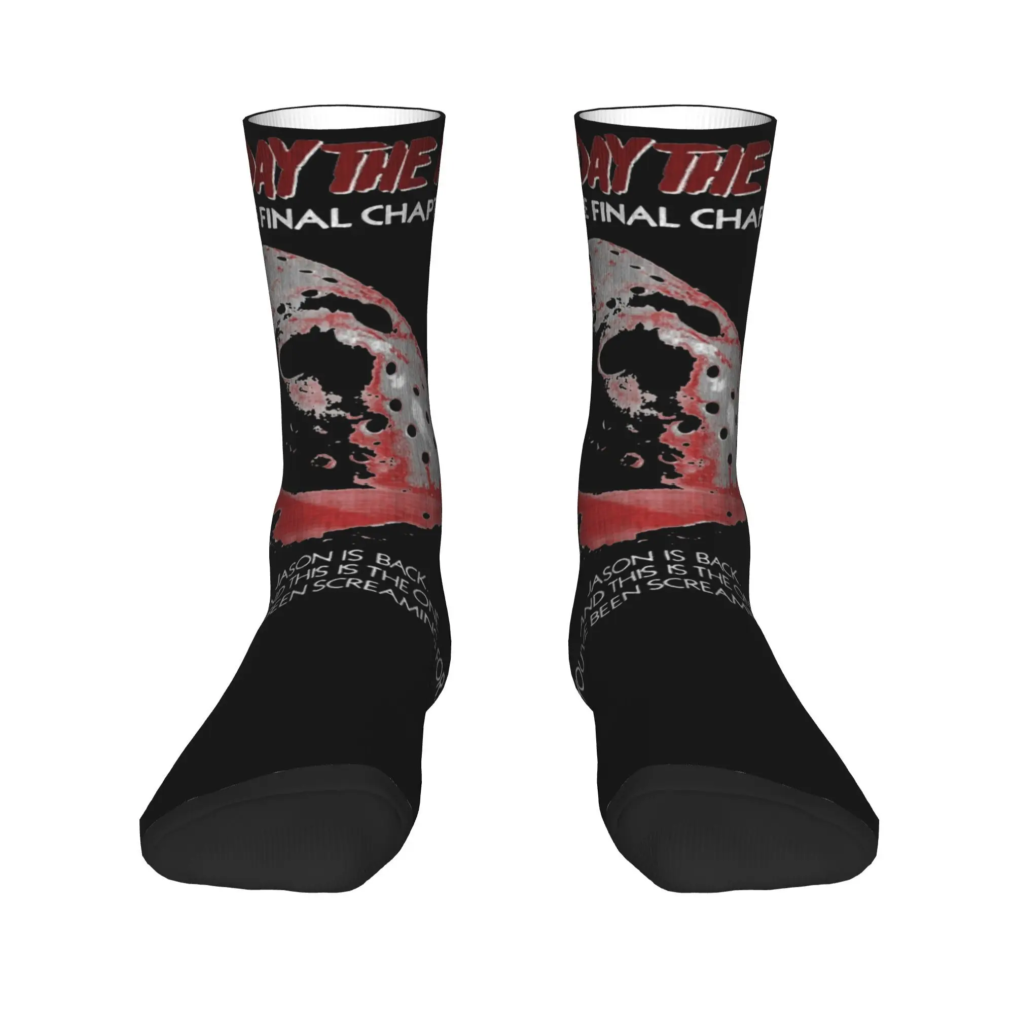 Friday 13th Jason Voorhees  Socks for Women Men All Seasons Horror Movie Film Soft Crew Socks Non-slip