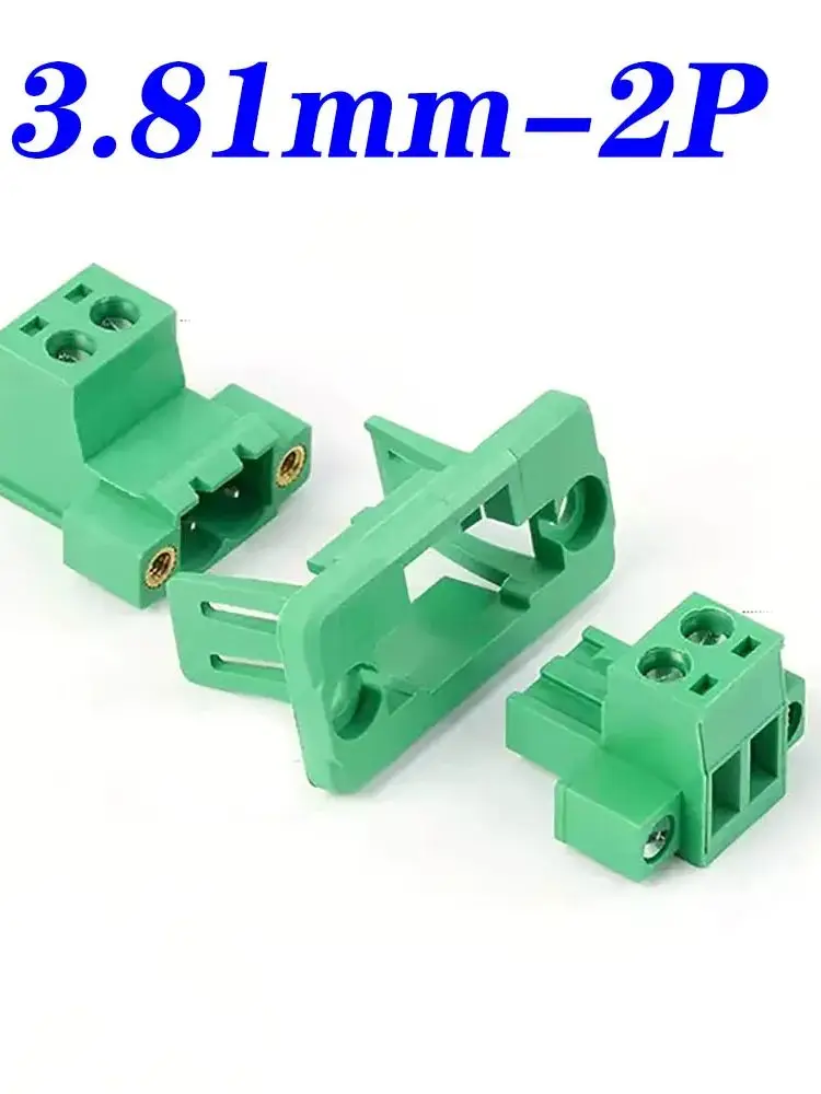 10 sets door de muur paneel Vaste 15EDGWC-3,81 mm lasvrije dockingkabel Groene terminal met 15EDGWC flensinzettype - afbeelding 2