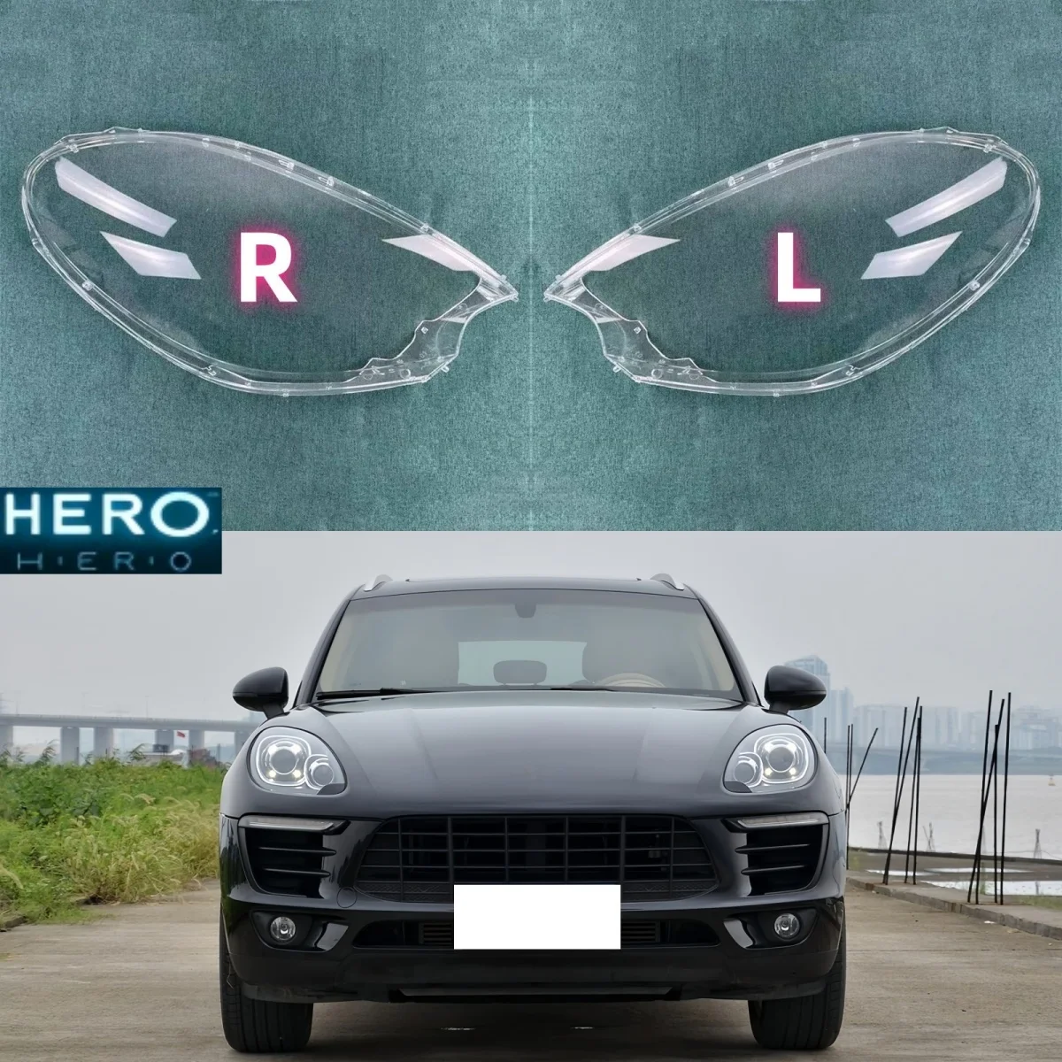 

For Porsche Macan 2014 2015 2016 2017 Transparent Cover Lamp Shade Headlight Shell Lens Replace Original Lampshade Plexiglass