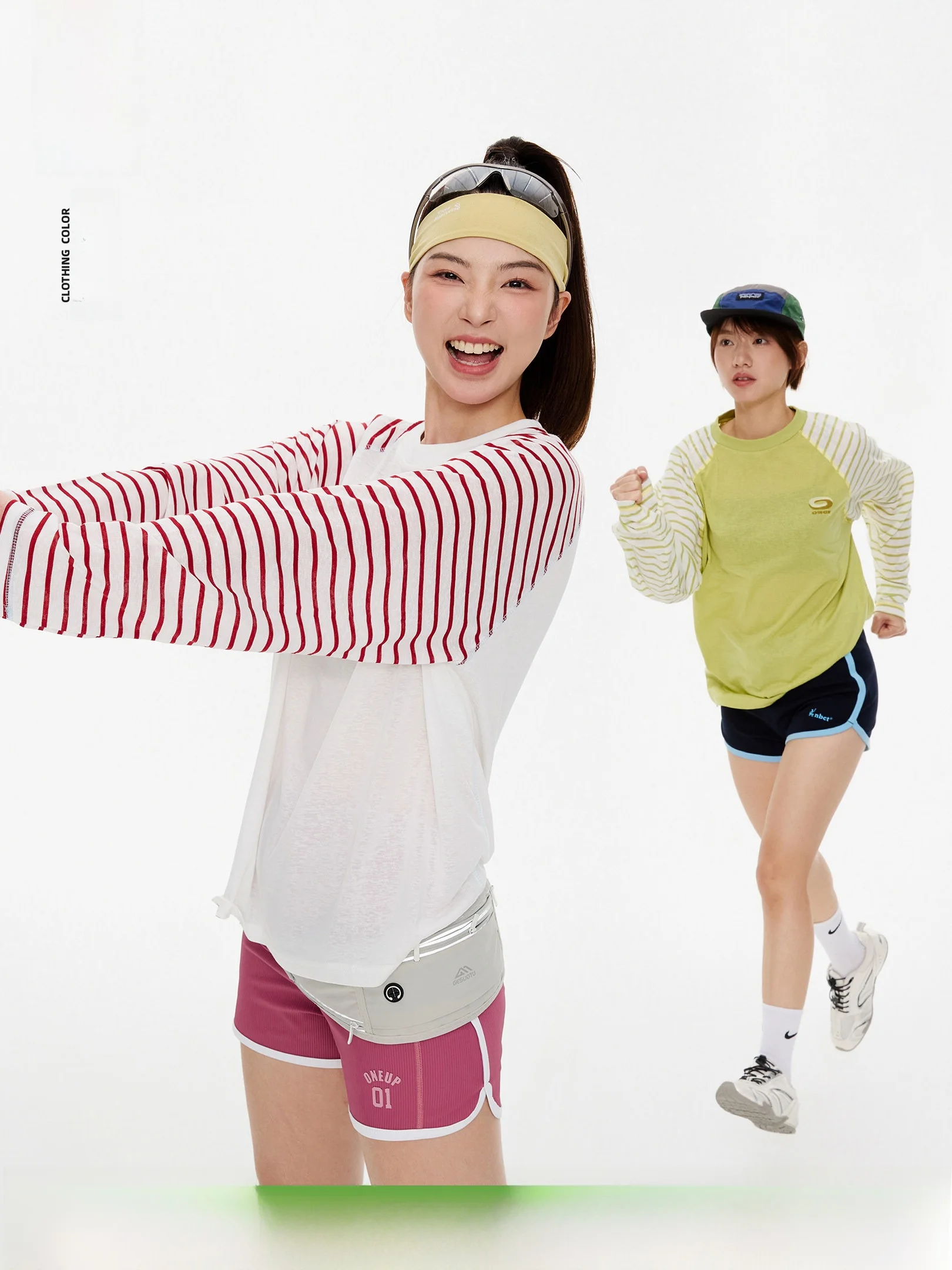 

Owox Casual Stripe Color Block Shoulder Sleeve Long Sleeve T-Shirt Lightweight Loose Fit Couple's Cover up Spring Summer
