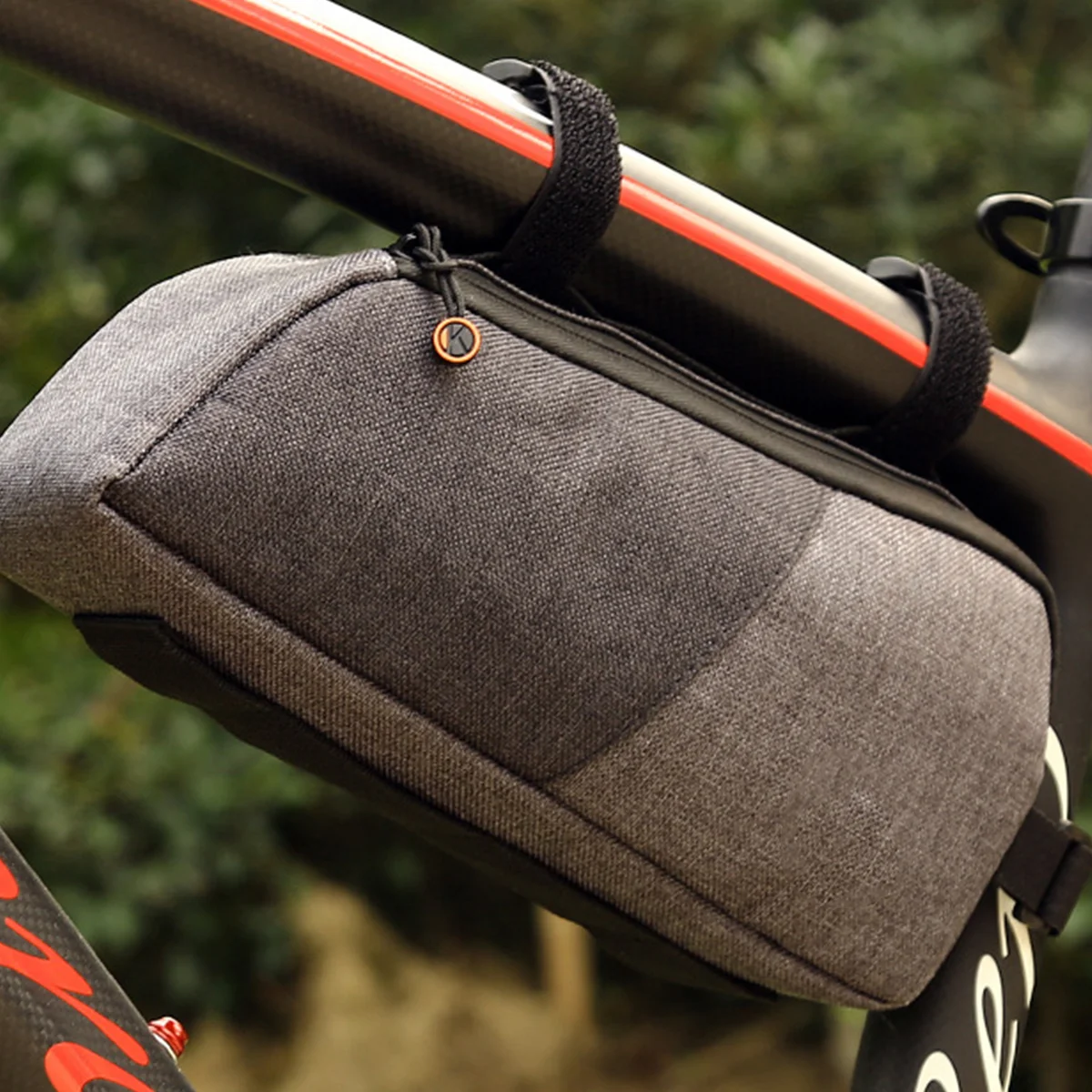 

1Pcs Bike Triangle Bag Front Frame Storage Bag Waterproof Scratch Resistant Nylon Large Capacity Compatible with Most Bikes