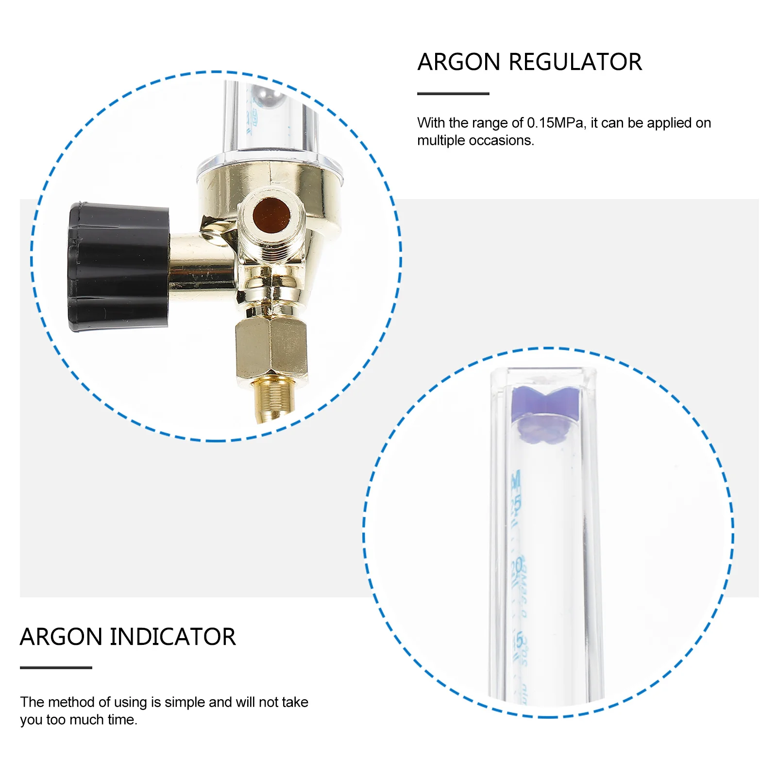 

CO2 Argon Flow Meter with Dual Scale Regulator for Welding Air Flow Indicator Carbon Dioxide Controller Mig Welder Accessory