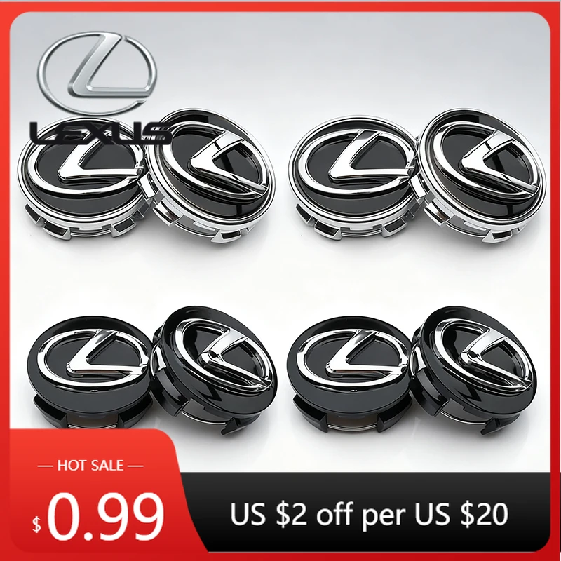 

Interior Stickers 4Pcs 62mm Car Styling Wheel Center Cap Hub Replaced Covers For Lexus IS250 IS200 CT200h GS300 LS430 RX450h LX5