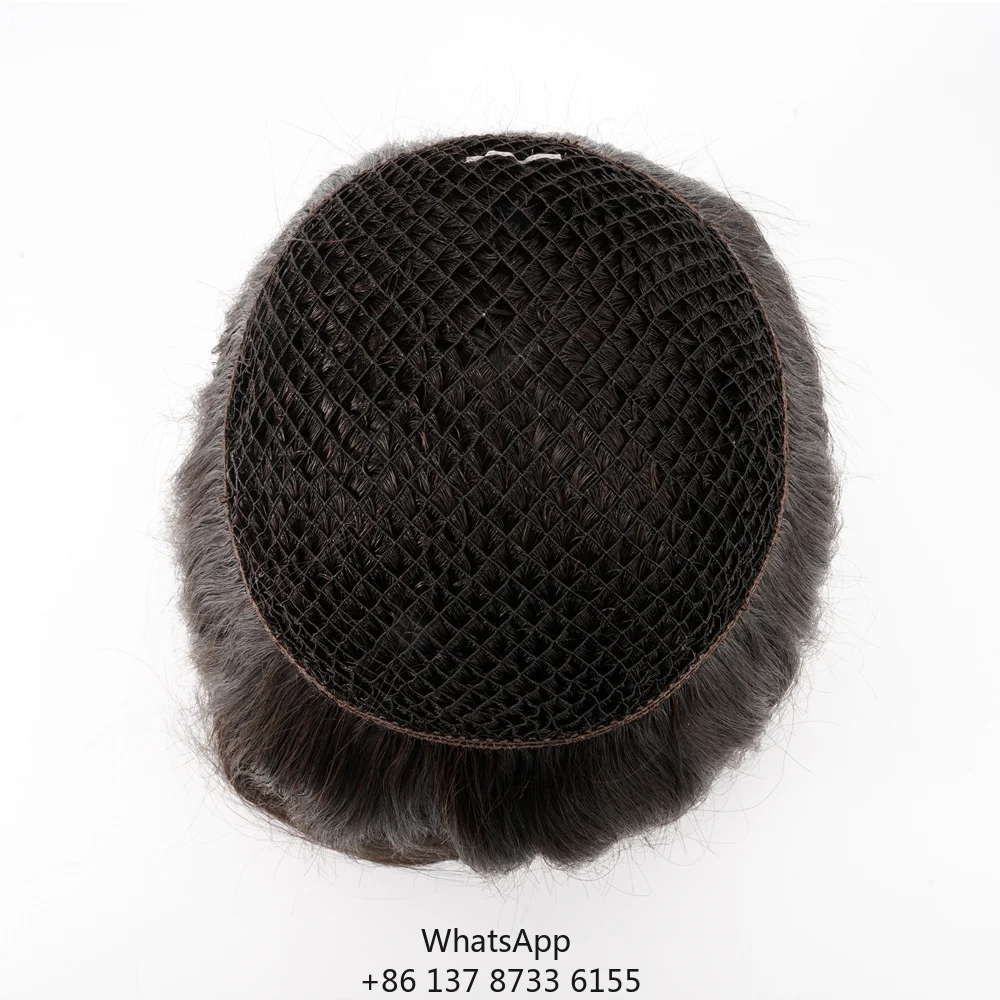 Custom Made Women's Fishnet PE Line Base Integration Toppers Grade Hair Chinese Hair Type