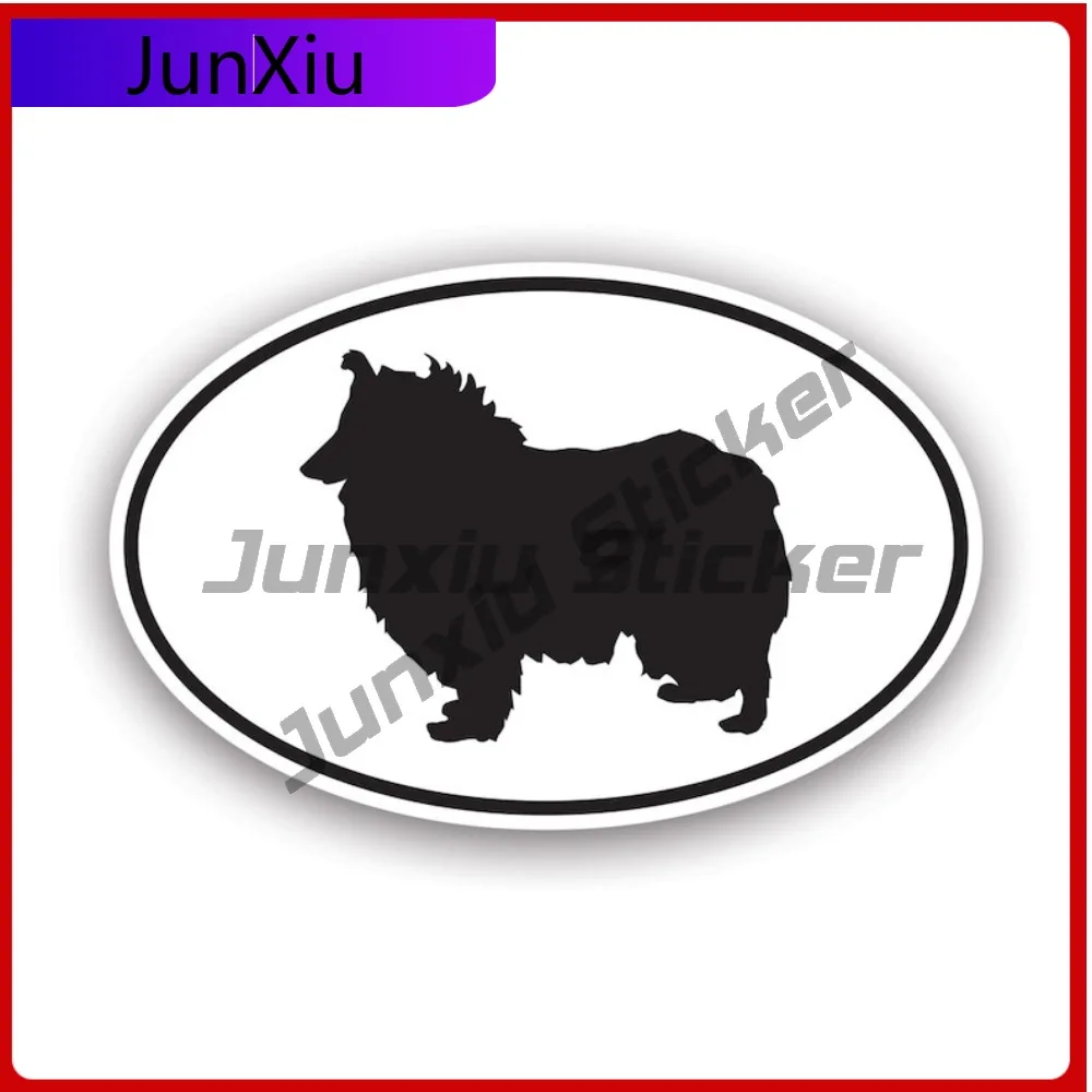 

Collie Euro Oval Sticker Waterproof Outdoor Funny Bumper Waterproof Vinyl Decal For Mobile Phones Creative High Quality High